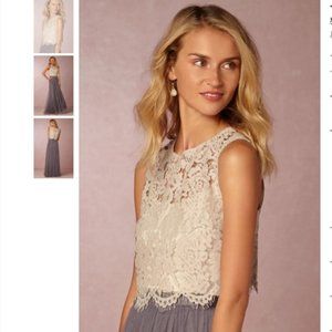 BHLDN Jenny Yoo Cleo Lace Crop Top